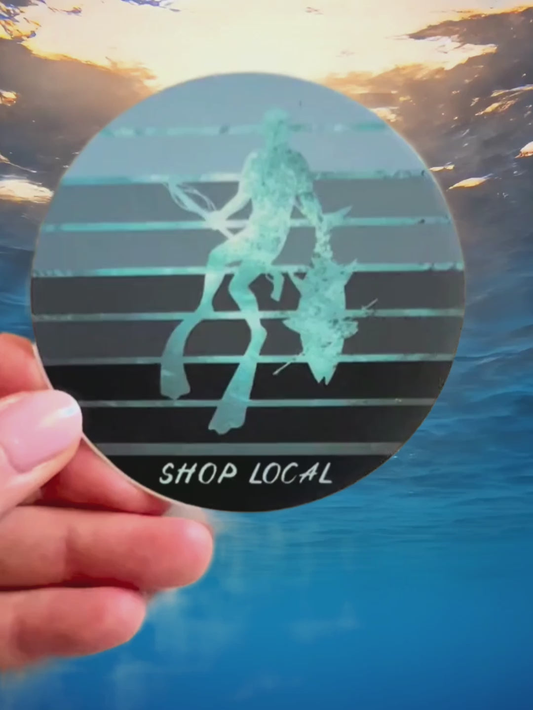Shop Local Spearo Circle Sticker