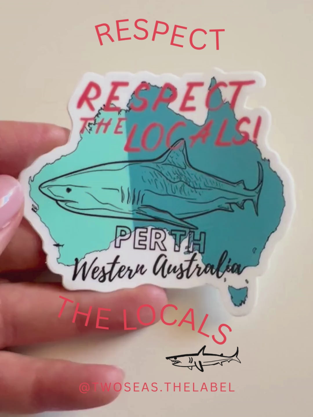 Respect the Locals Shark Sticker