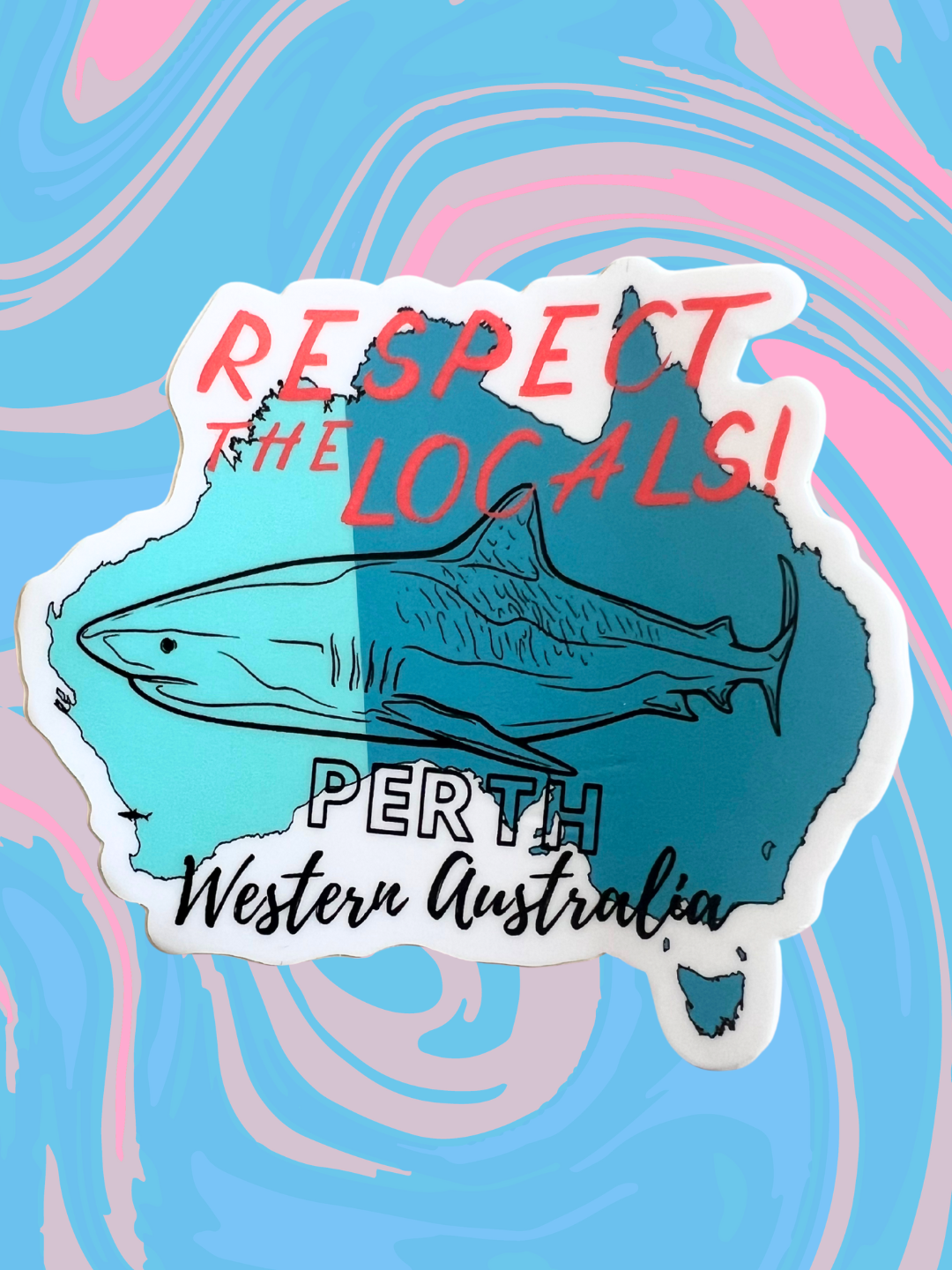 Respect the Locals Shark Sticker