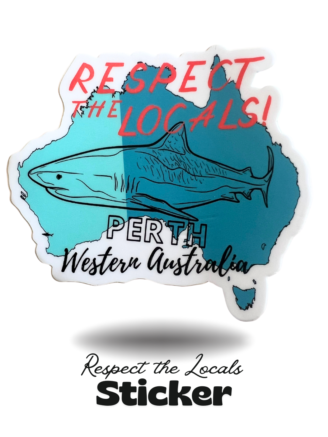 Respect the Locals Shark Sticker
