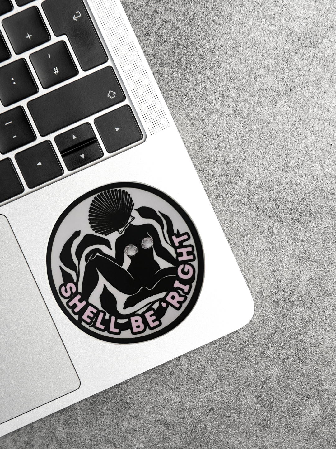 Shell Be Right Sticker – Blue or Beige